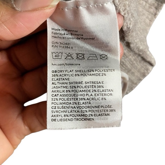 H&M Women's Taupe Button-Down Knit Cardigan - Picture 6 of 7